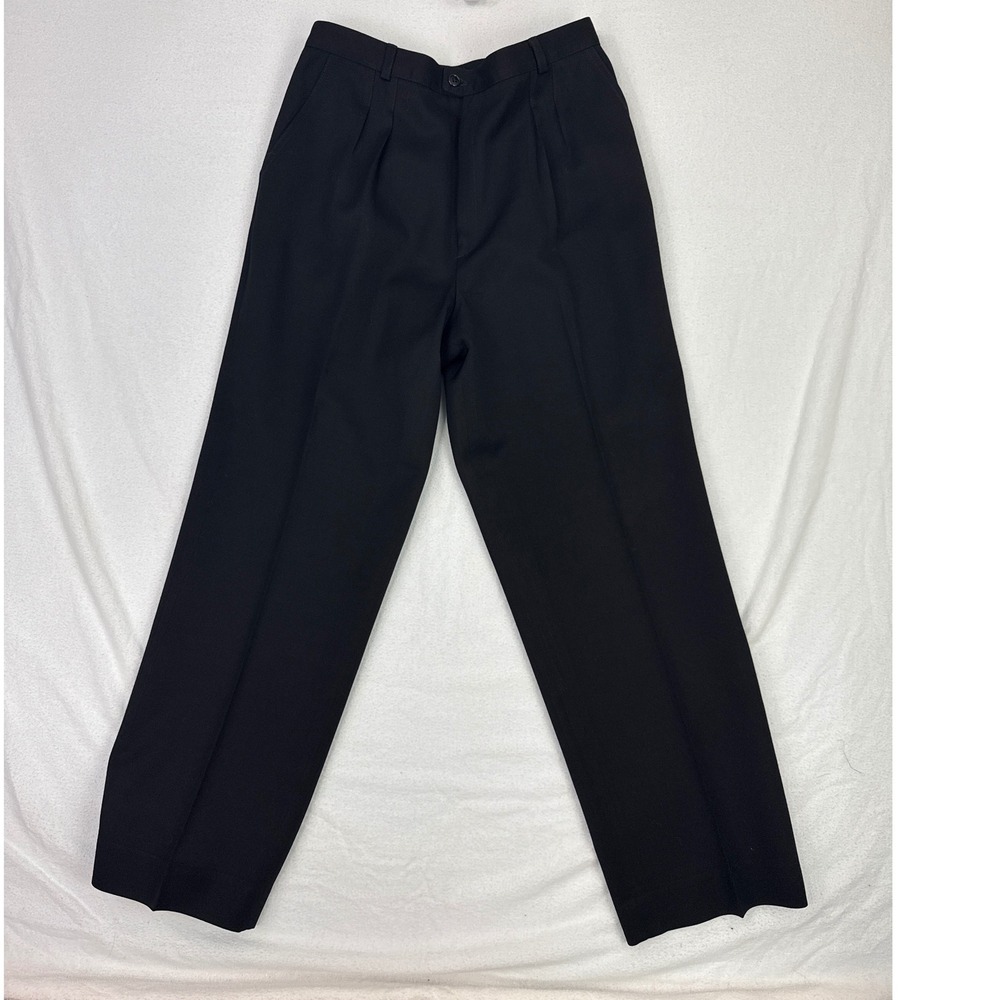 Elliott Lauren Womens Black Pleated Wide Leg Career Dress Pants Size 14